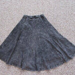 Women's Kiki Riki Black Stonewash Panel Skater Skirt Size XS